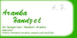 aranka handzel business card